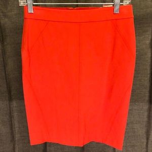 NWT ANN TAYLOR Skirt,  Red with Gold Zipper
